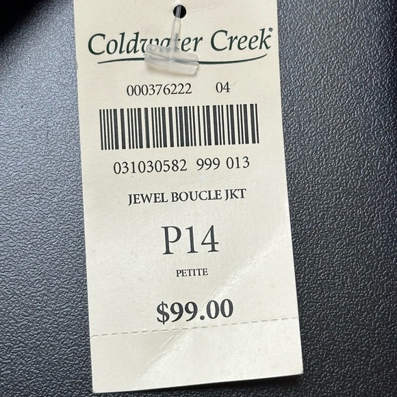 Vintage Coldwater Creek Rainbow Weave Silk Blend Jewel Boucle Jacket Blazer 14P - Picture 9 of 14